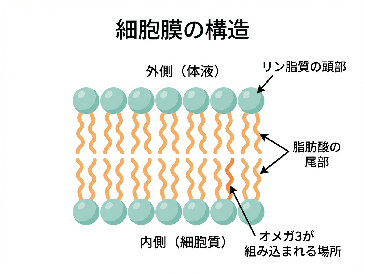 細胞膜(リン脂質二重層)の構造