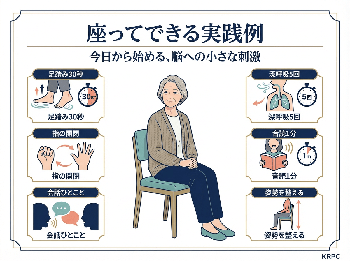 座ってできる実践例